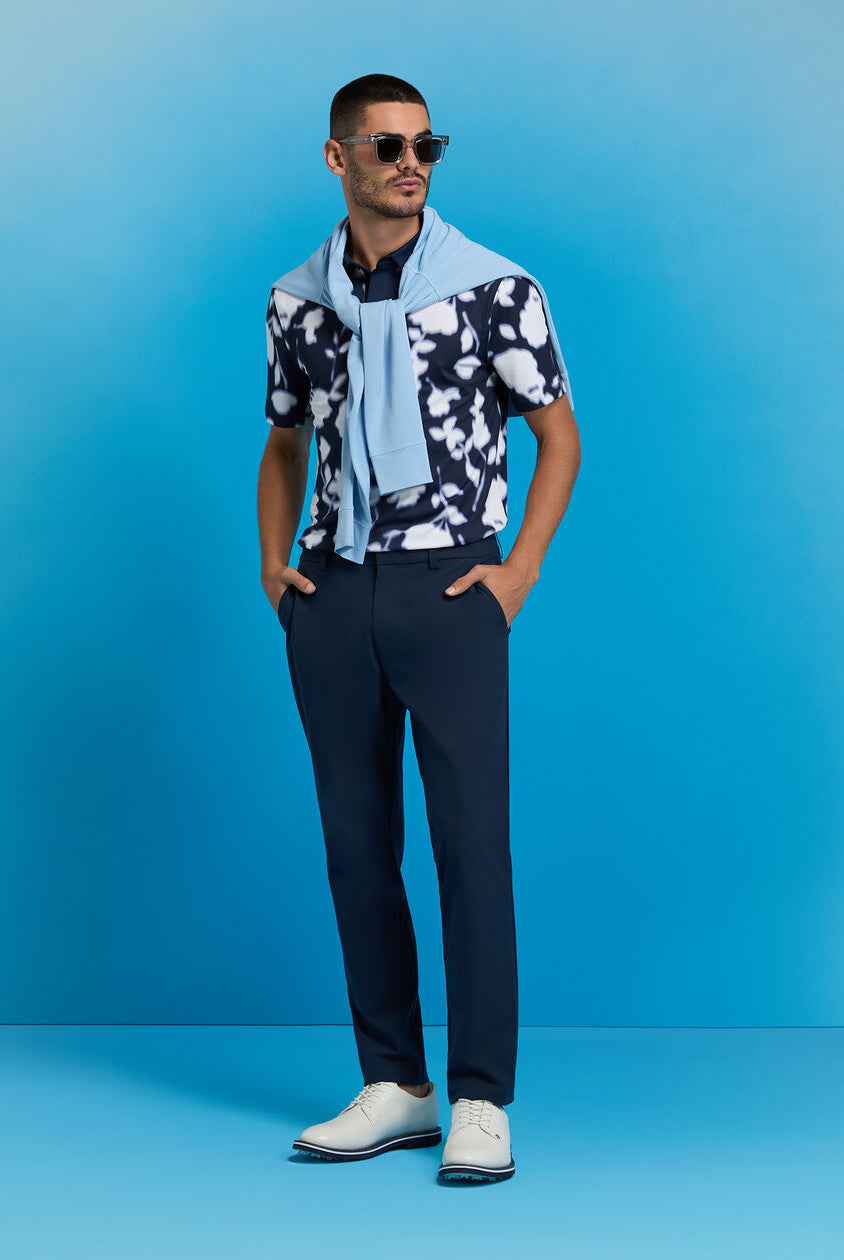 G Fore Men's Blur Floral Tech Jersey Polo