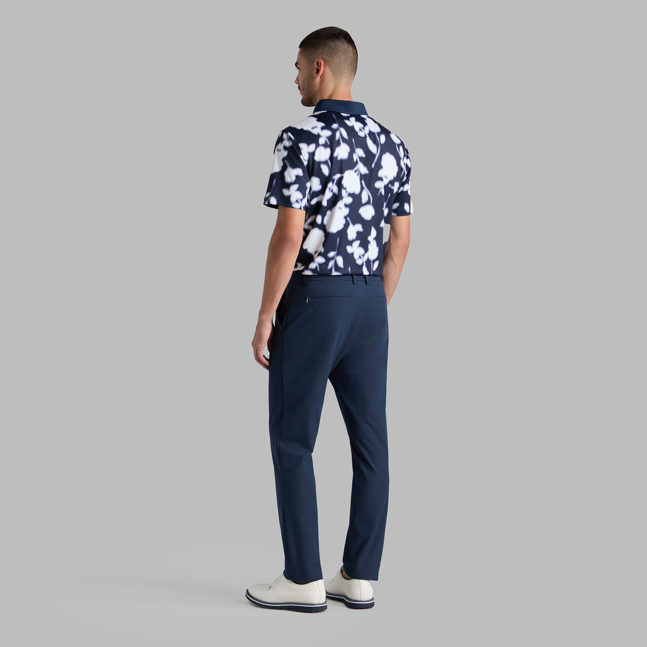 G Fore Men's Blur Floral Tech Jersey Polo