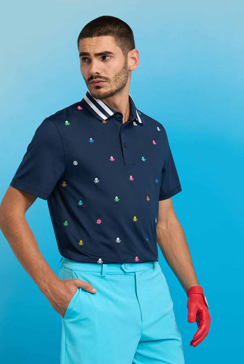 G Fore Men's Embroidered Tech Jersey Polo