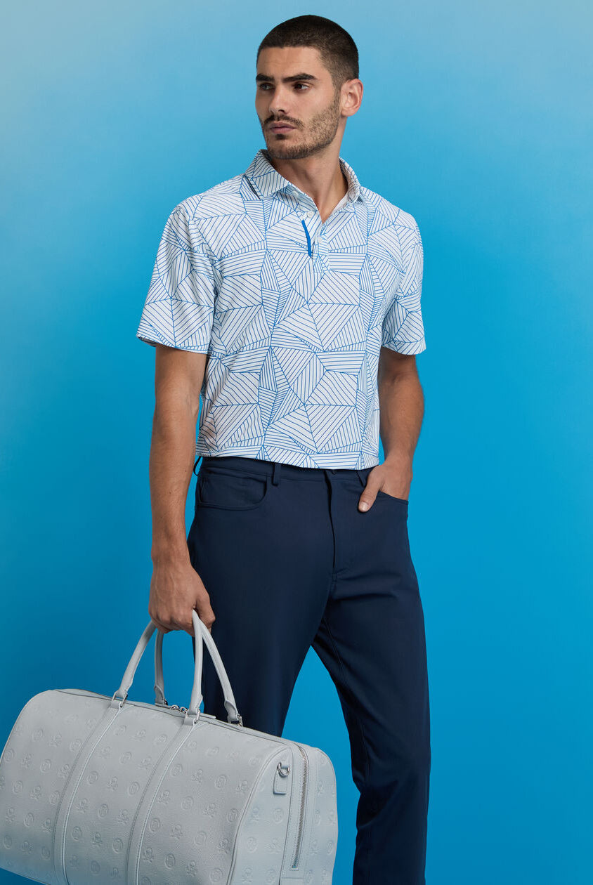 G Fore Men's Geometric Tech Pique Polo