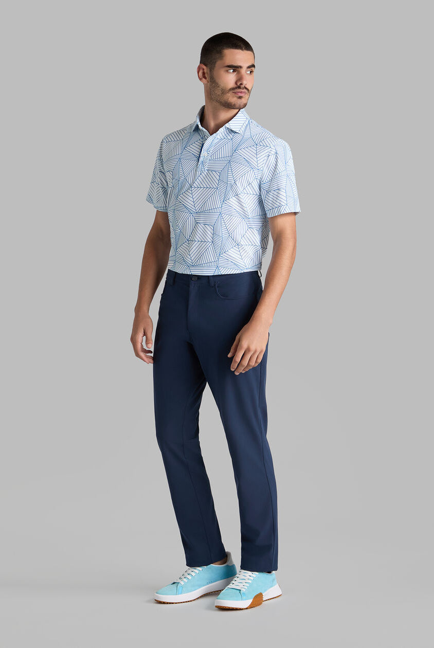 G Fore Men's Geometric Tech Pique Polo
