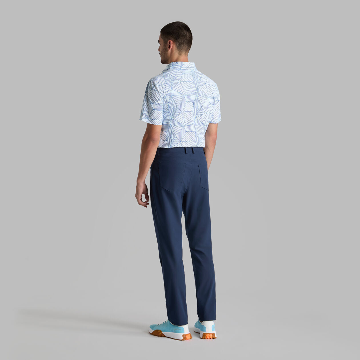 G Fore Men's Geometric Tech Pique Polo