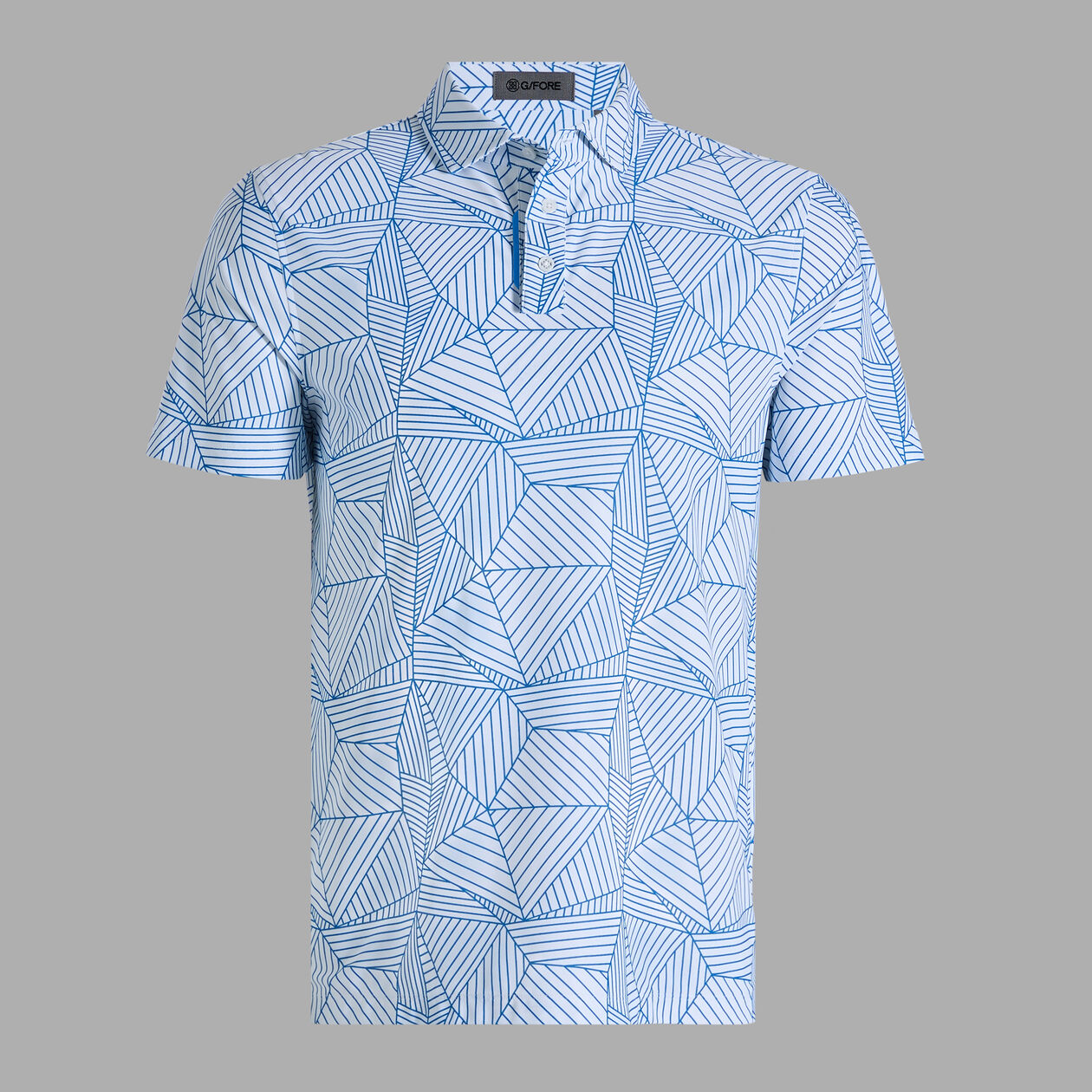 G Fore Men's Geometric Tech Pique Polo