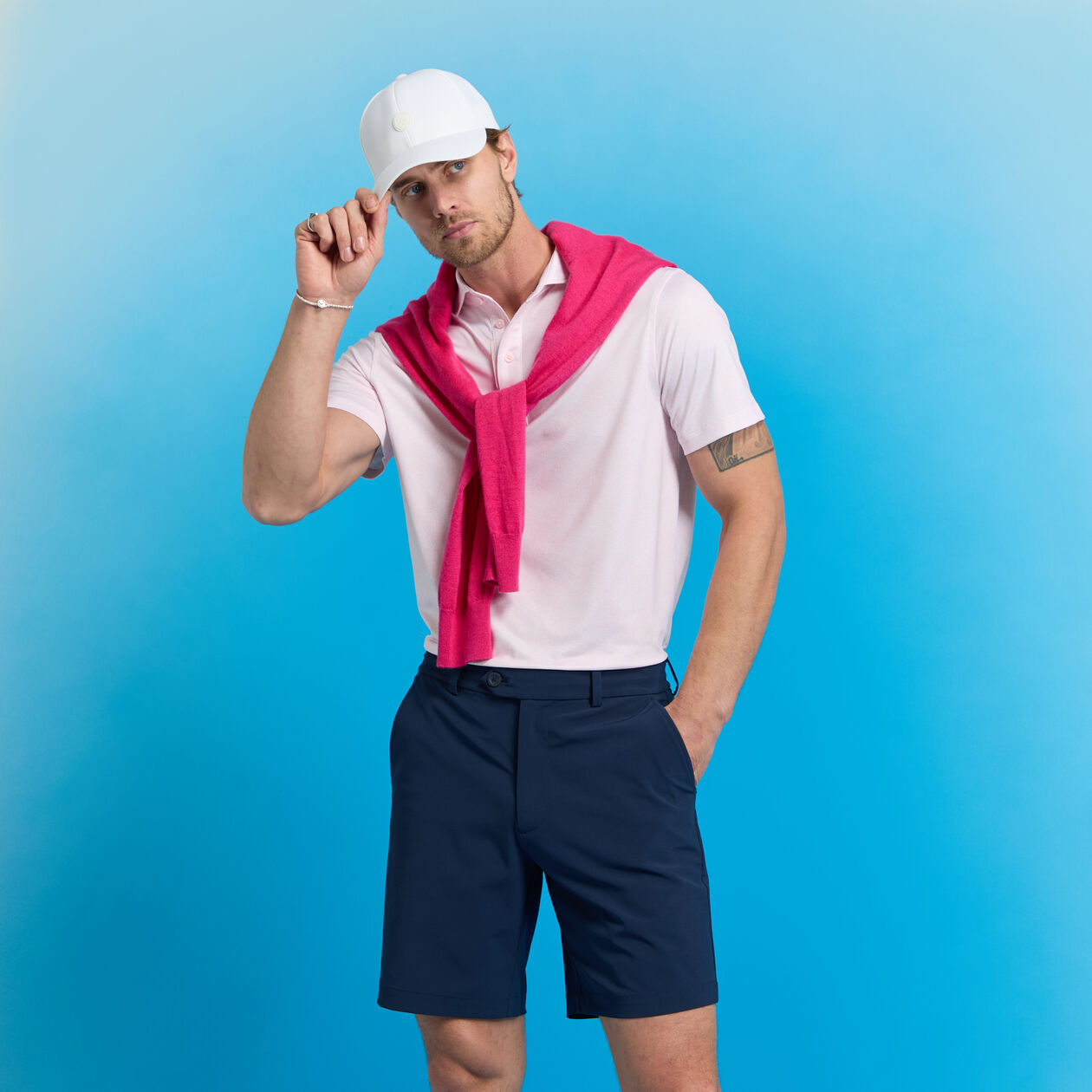G Fore Men's Hydrangea Tech Jersey  Polo