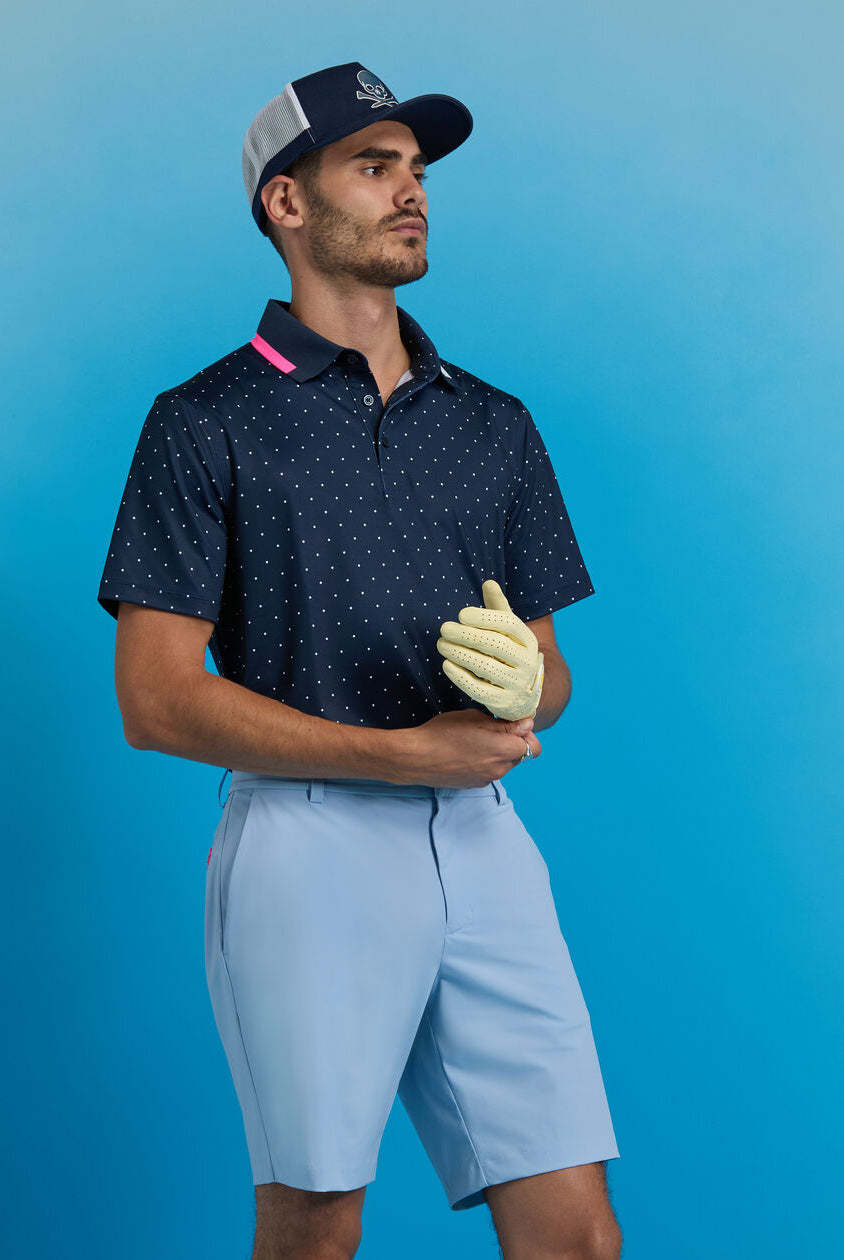 G Fore Men's Polka Dot Tech Jersey Polo