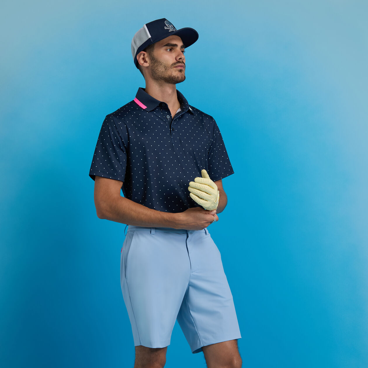 G Fore Men's Polka Dot Tech Jersey Polo