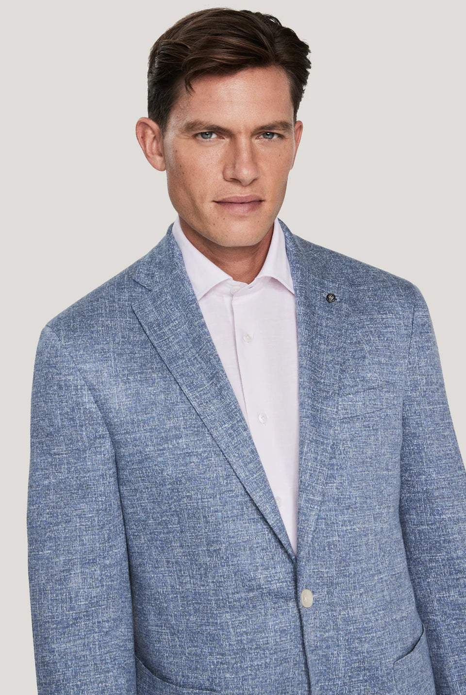 Jack Victor Men's Slate Blue Melange COMFORTWEAR™ Knit Blazer