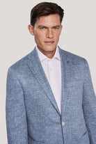 Jack Victor Men's Slate Blue Melange COMFORTWEAR™ Knit Blazer