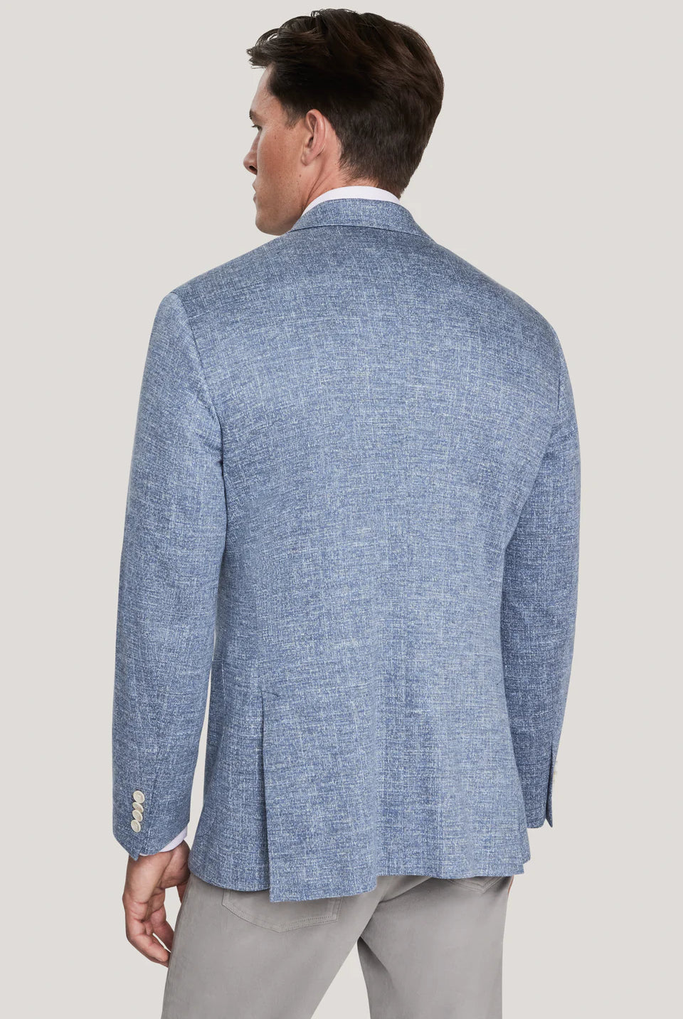 Jack Victor Men's Slate Blue Melange COMFORTWEAR™ Knit Blazer