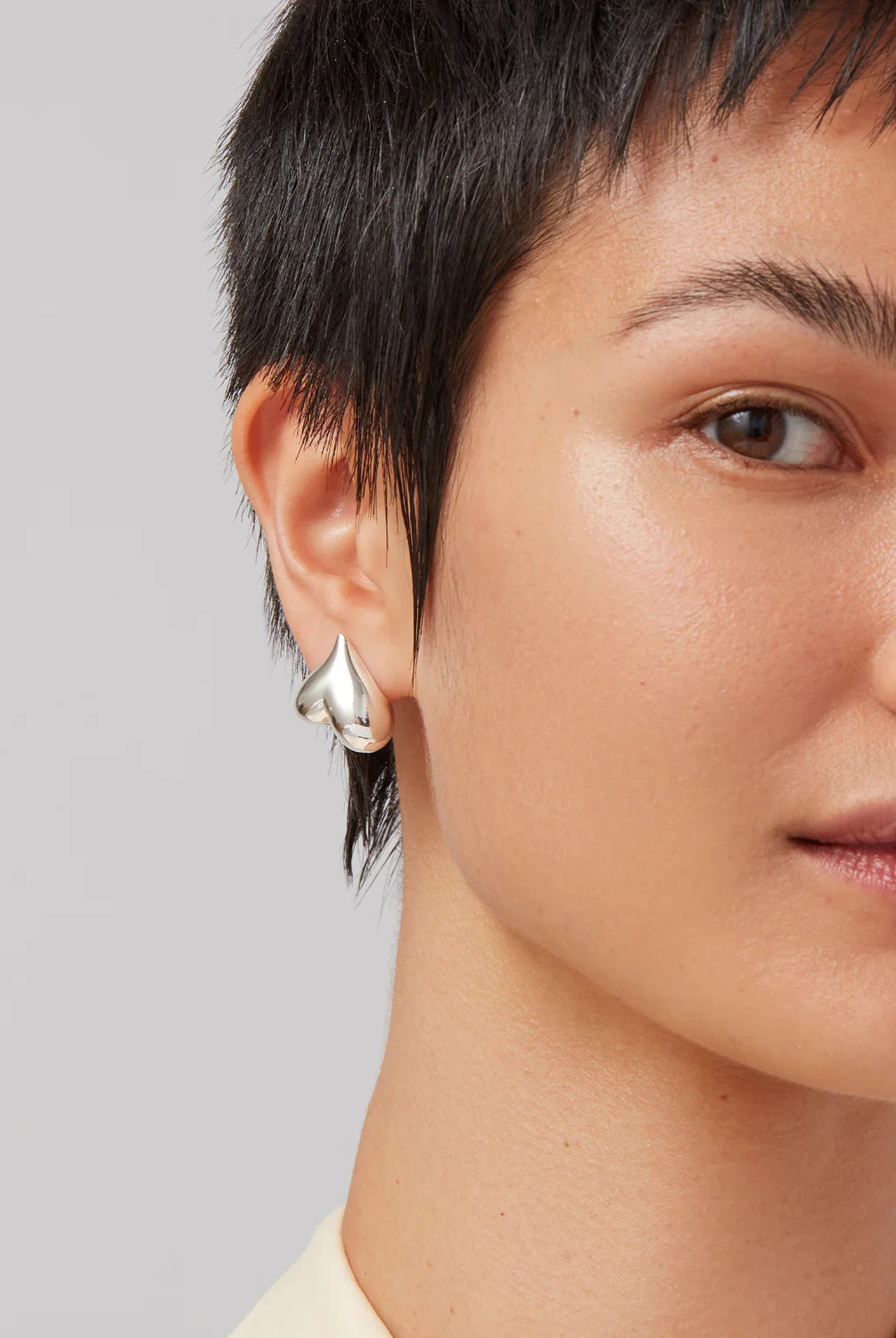 Jenny Bird Women's Art Heart Button Earrings