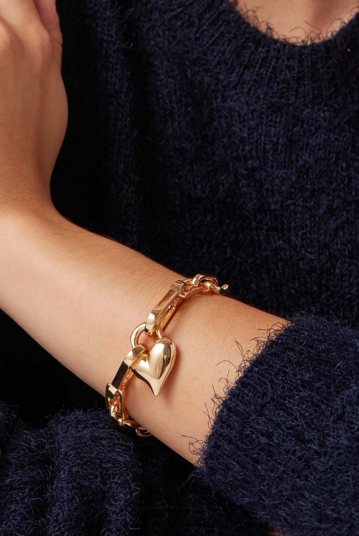 Jenny Bird Women's Padlock Heart Chain Bracelet
