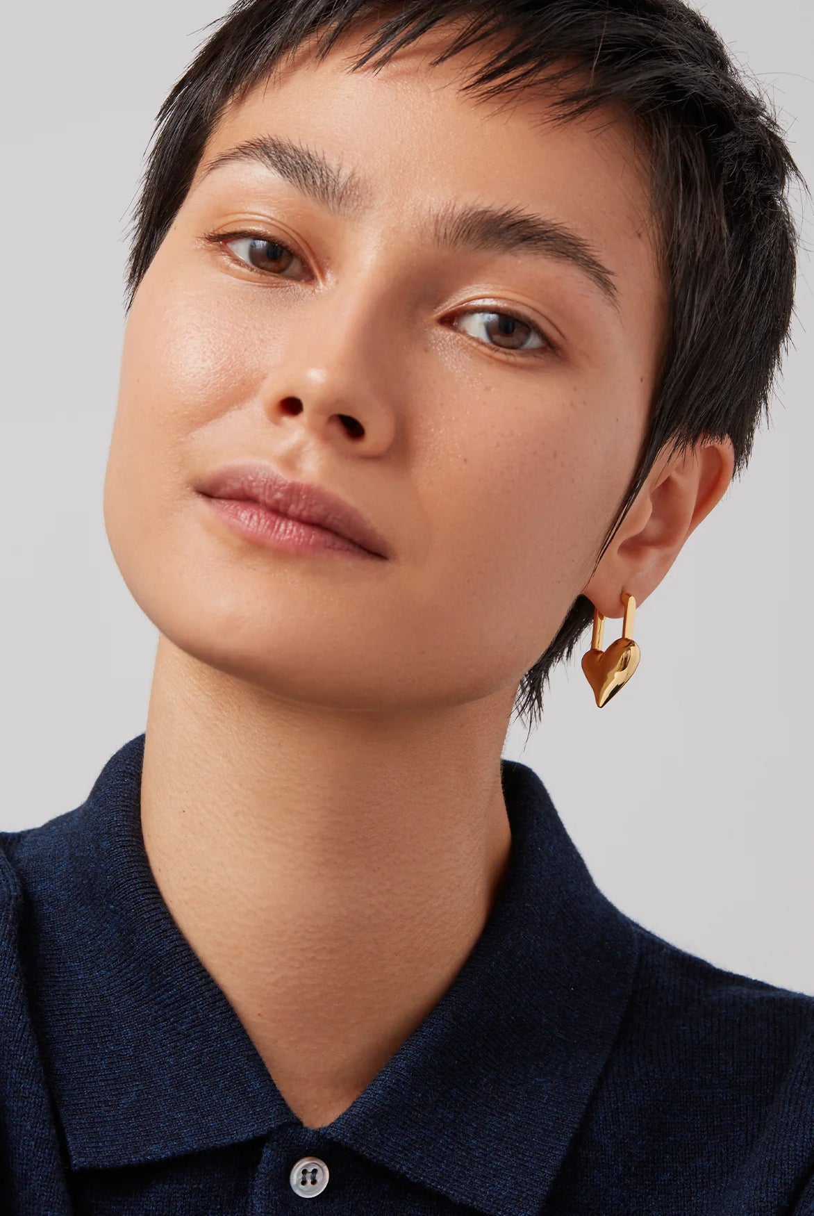 Jenny Bird Women's Padlock Heart Earrings