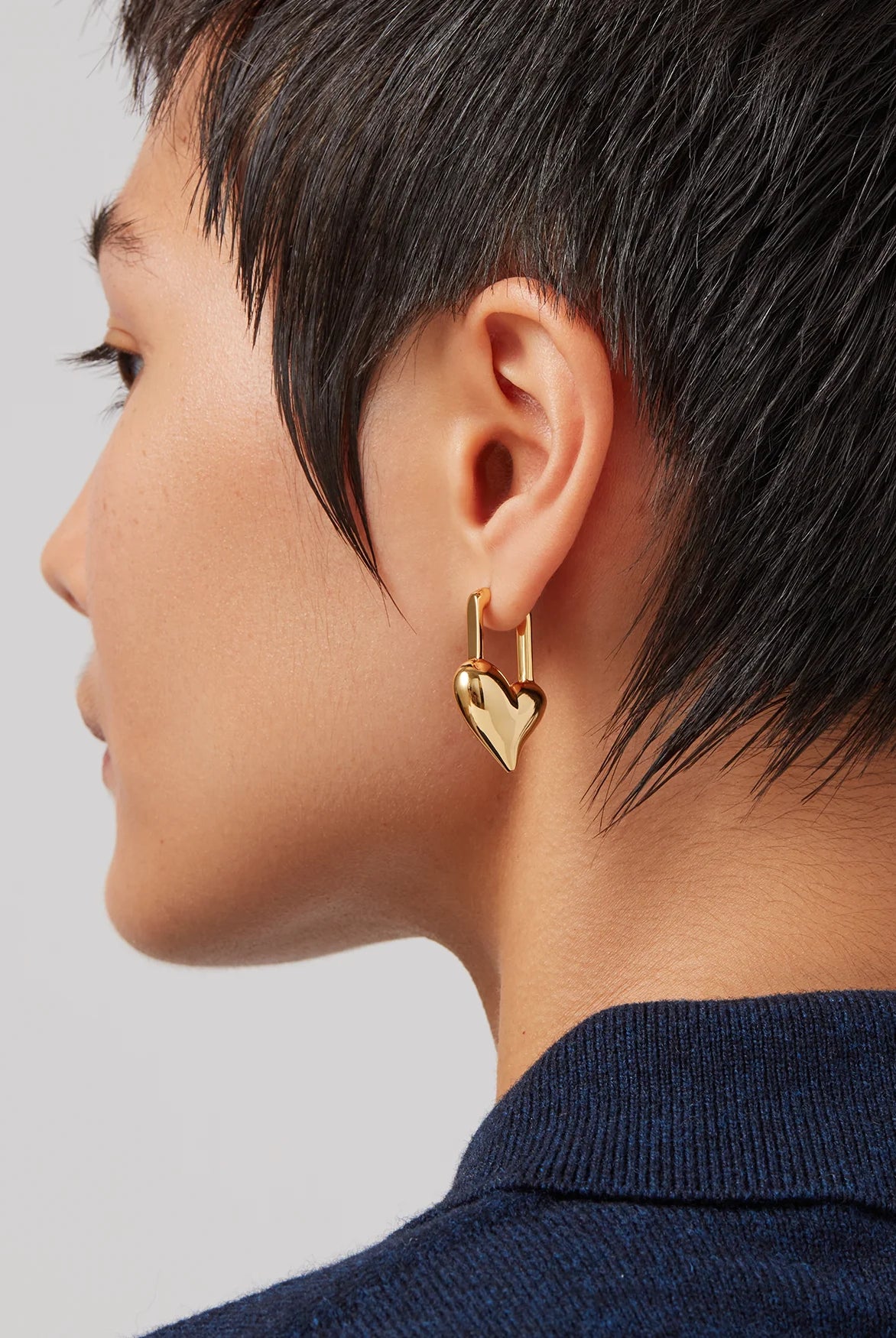 Jenny Bird Women's Padlock Heart Earrings