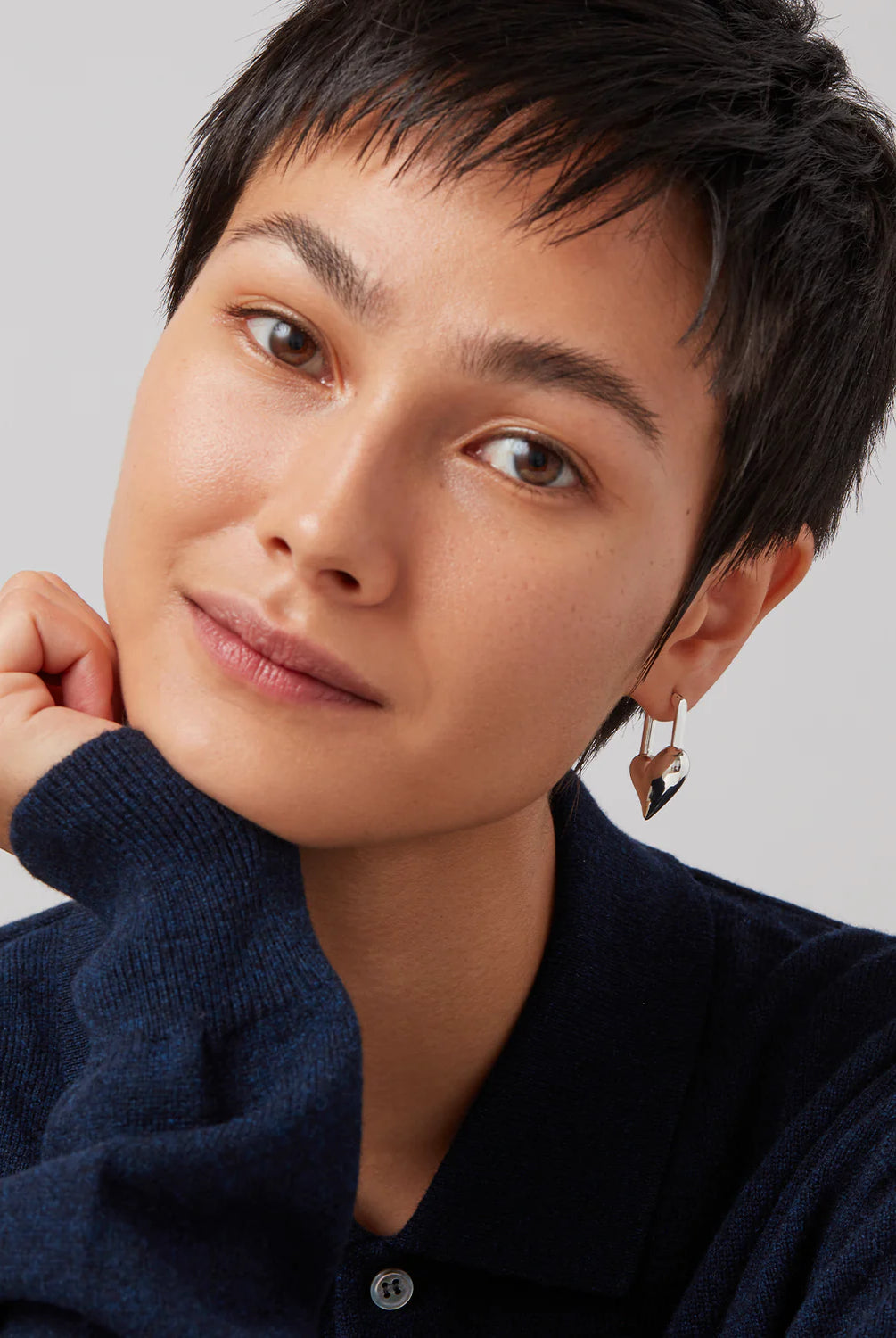 Jenny Bird Women's Padlock Heart Earrings