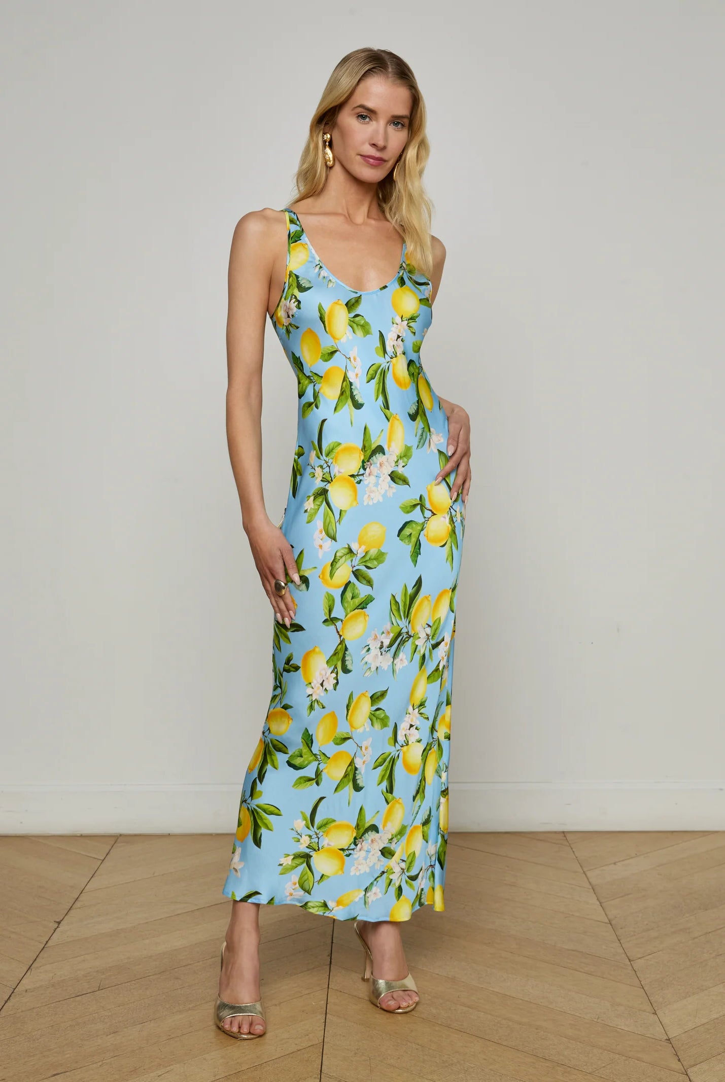 L'Agence Women's Akiya Satin Maxi Dress