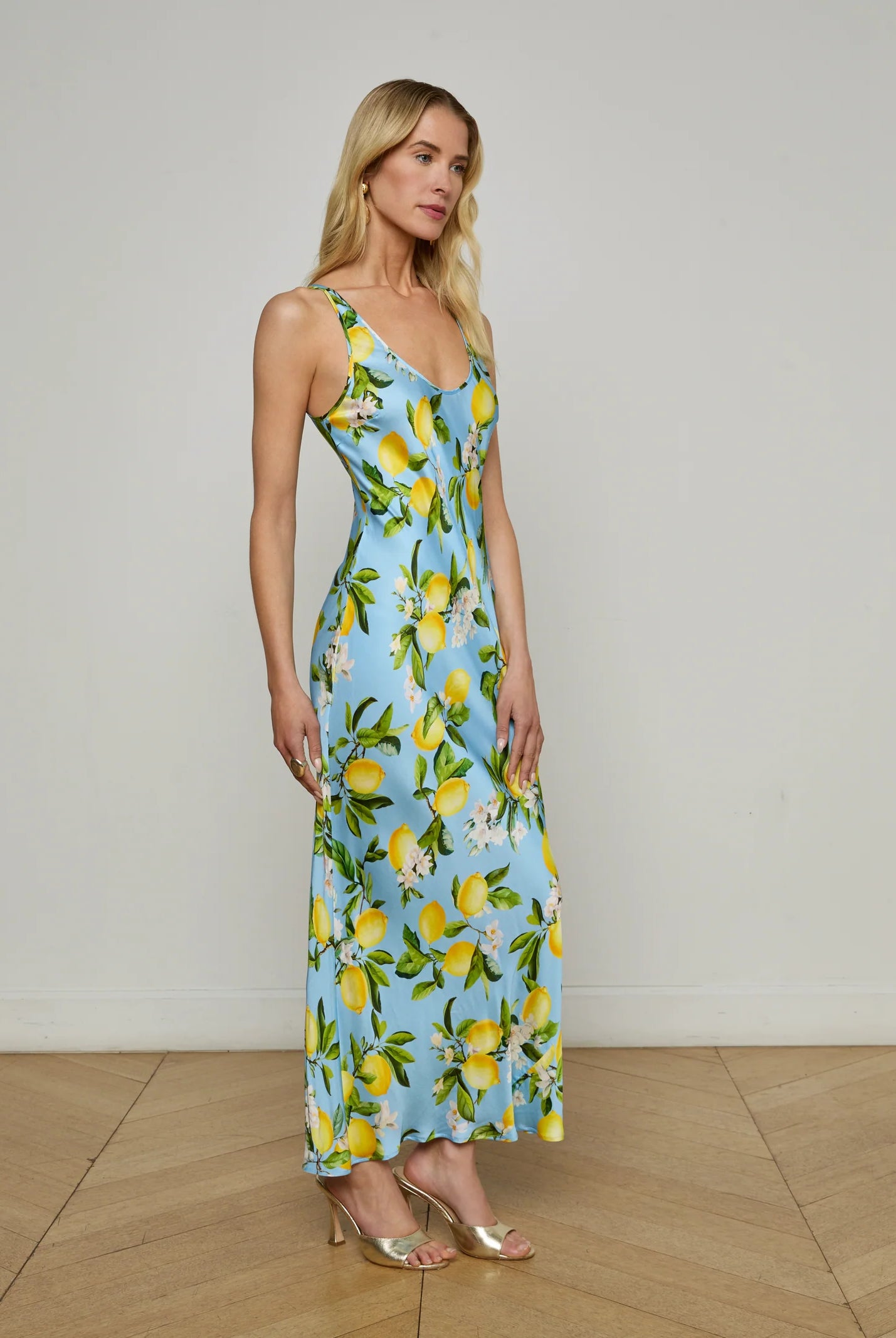 L'Agence Women's Akiya Satin Maxi Dress