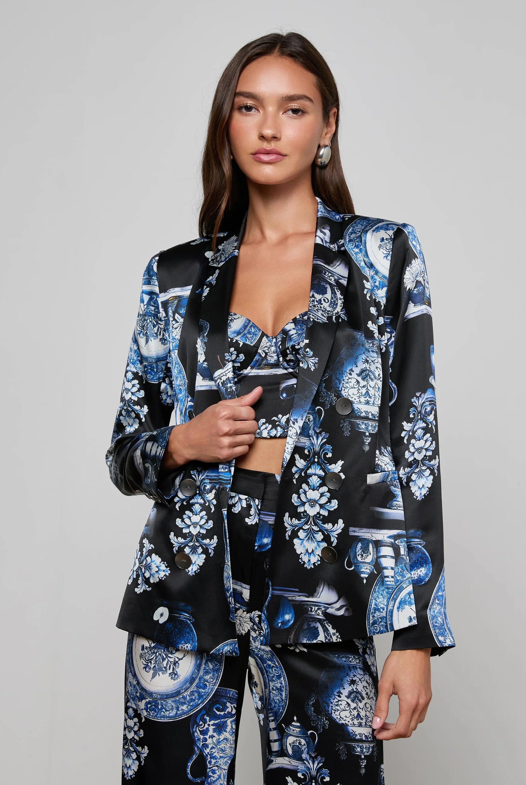 L'Agence Women's Colin Silk Blazer