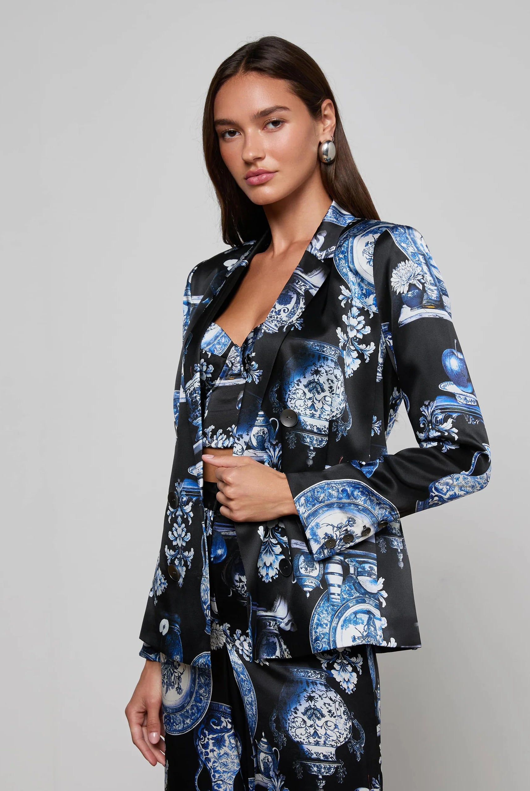 L'Agence Women's Colin Silk Blazer
