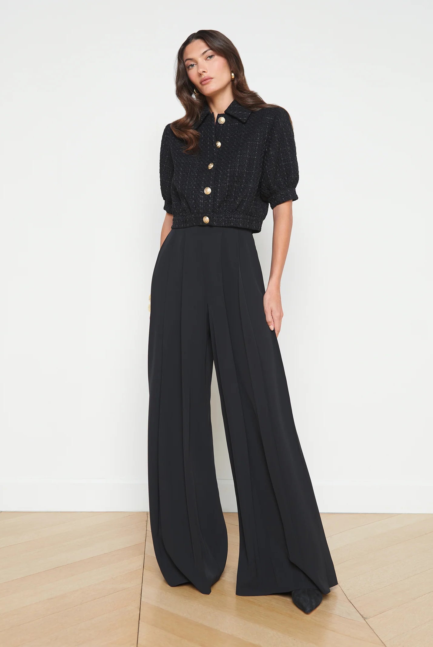 L'Agence Women's Cove Cropped Tweed Jacket