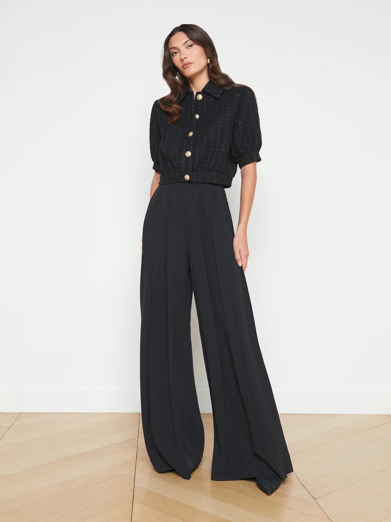 L'Agence Women's Cove Cropped Tweed Jacket