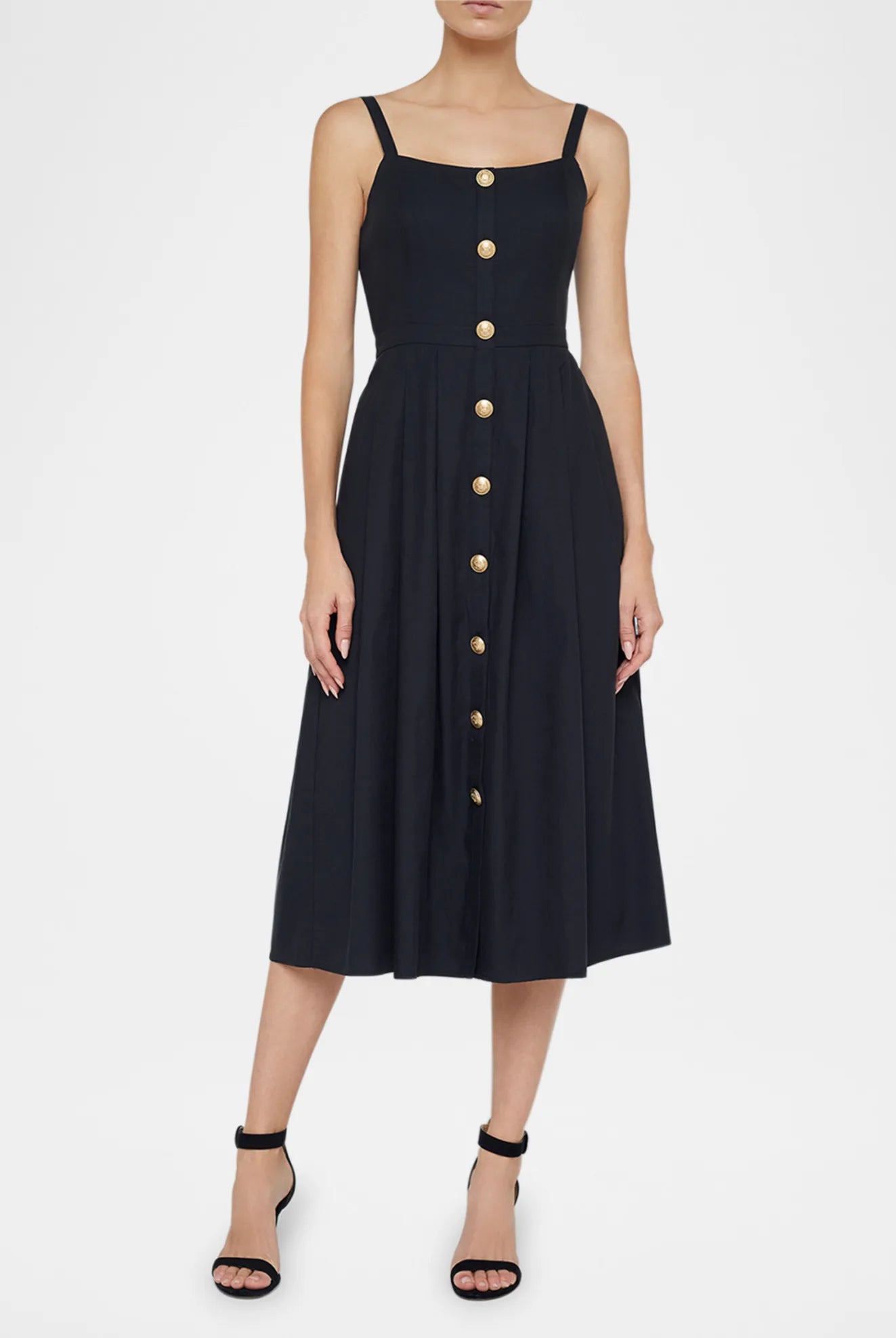 L'Agence Women's Esmeralda Sleeveless Midi Dress