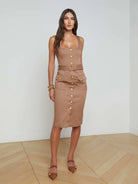 L'Agence Women's Idy Button-Front Dress