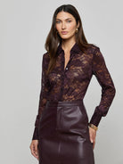 L'Agence Women's Maia Floral Lace Blouse