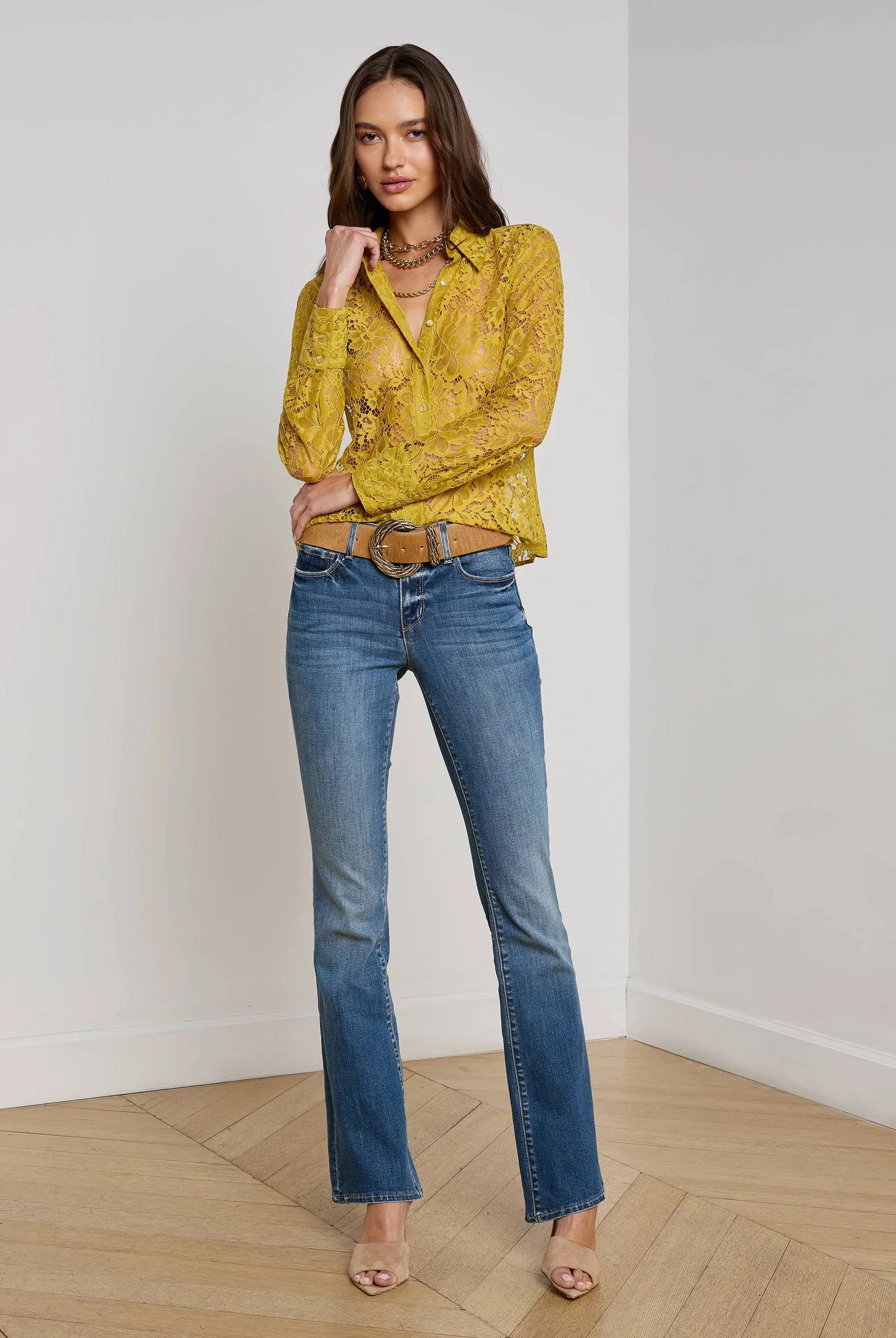 L'Agence Women's Maia Floral Lace Blouse