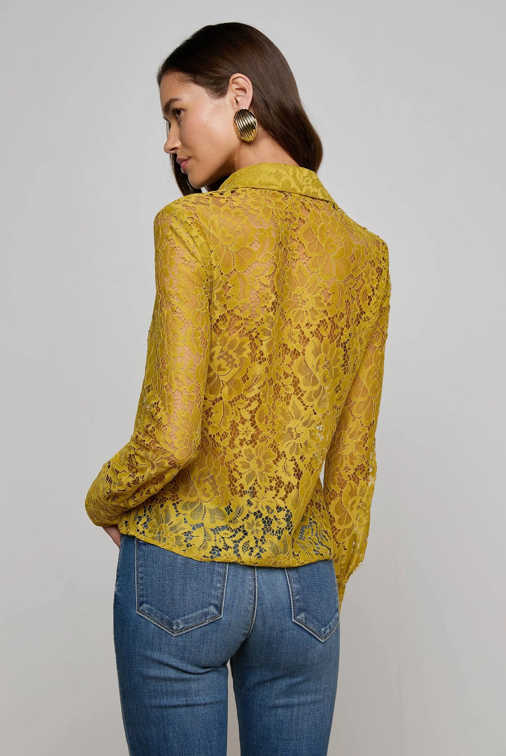 L'Agence Women's Maia Floral Lace Blouse