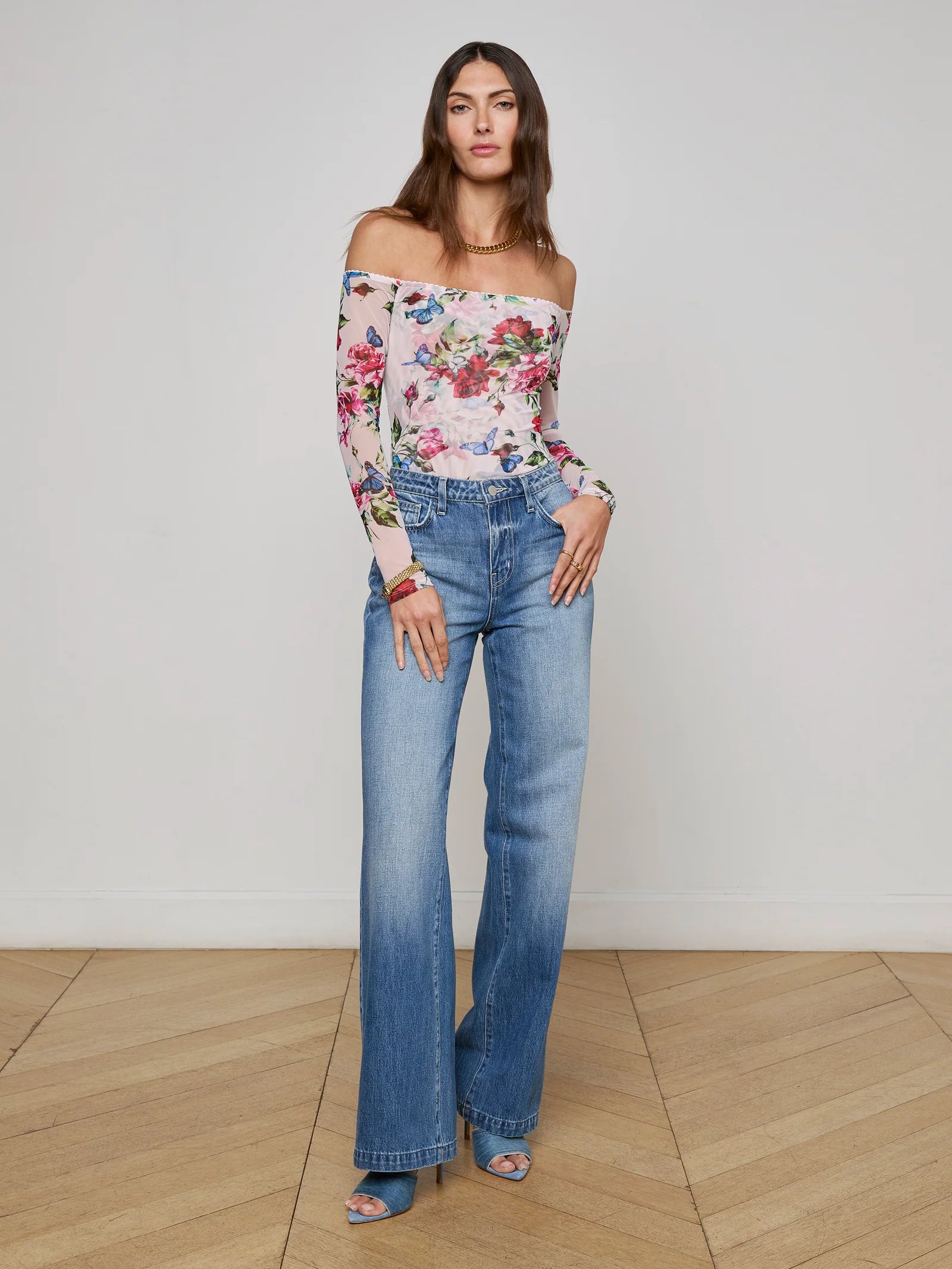 L'Agence Women's Peonie Off-The-Shoulder Bodysuit