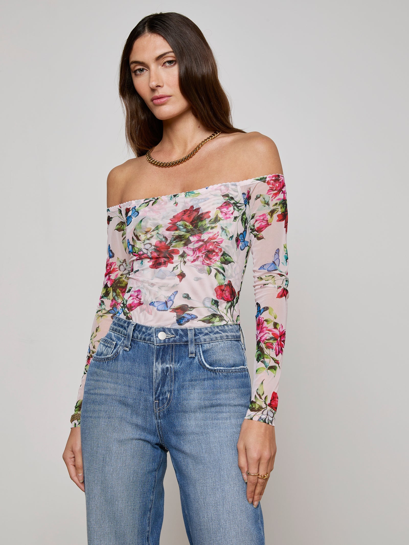 L'Agence Women's Peonie Off-The-Shoulder Bodysuit