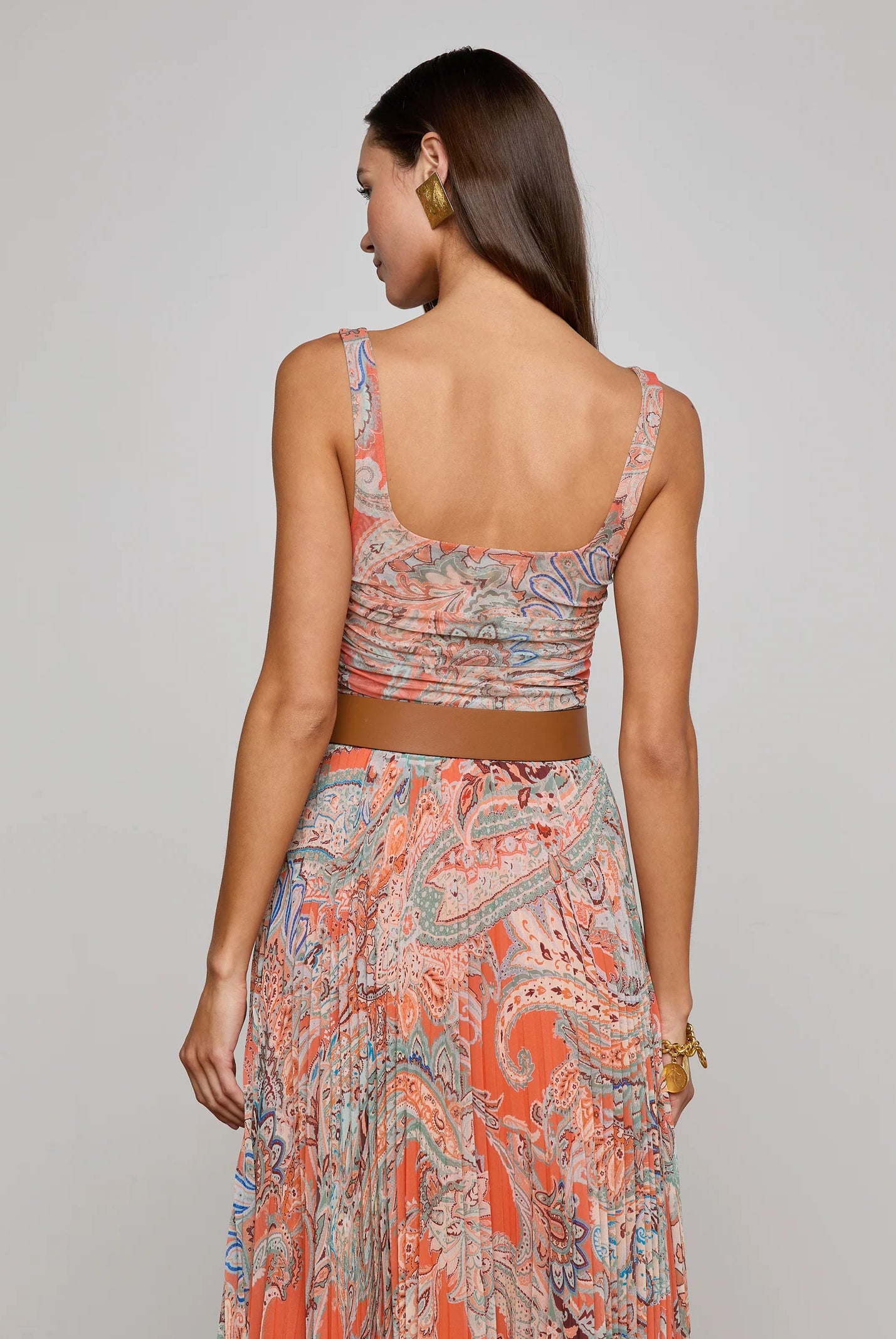 L'Agence Women's Rasha Mesh Paisley Tank