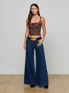 L'Agence Women's Rasha Shirred Mesh Tank