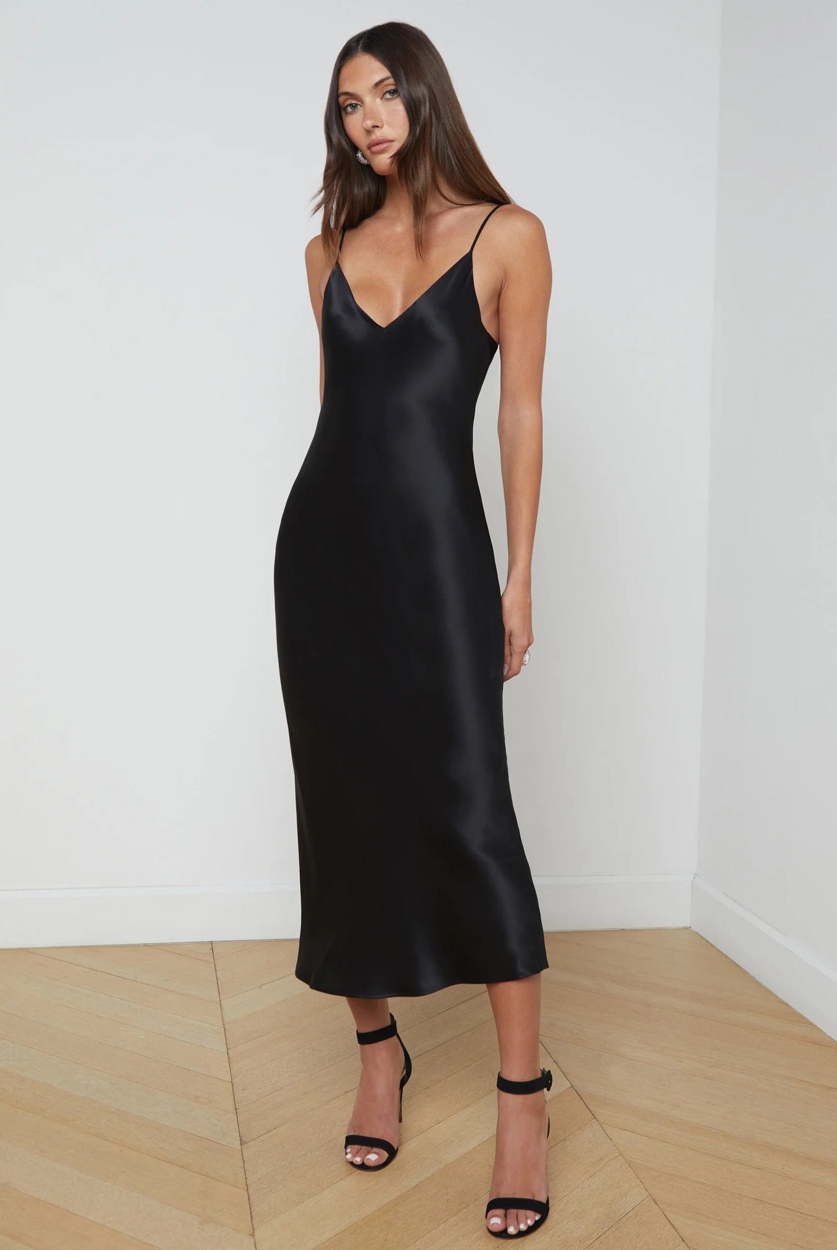 L'Agence Women's Seridie Silk Slip Dress