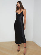 L'Agence Women's Seridie Silk Slip Dress
