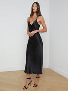 L'Agence Women's Seridie Silk Slip Dress
