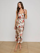 L'Agence Women's Seridie Silk Slip Dress