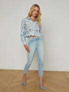 L'Agence Women's Seychelle Lace Cropped Blouse