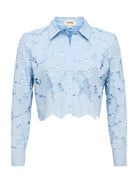 L'Agence Women's Seychelle Lace Cropped Blouse