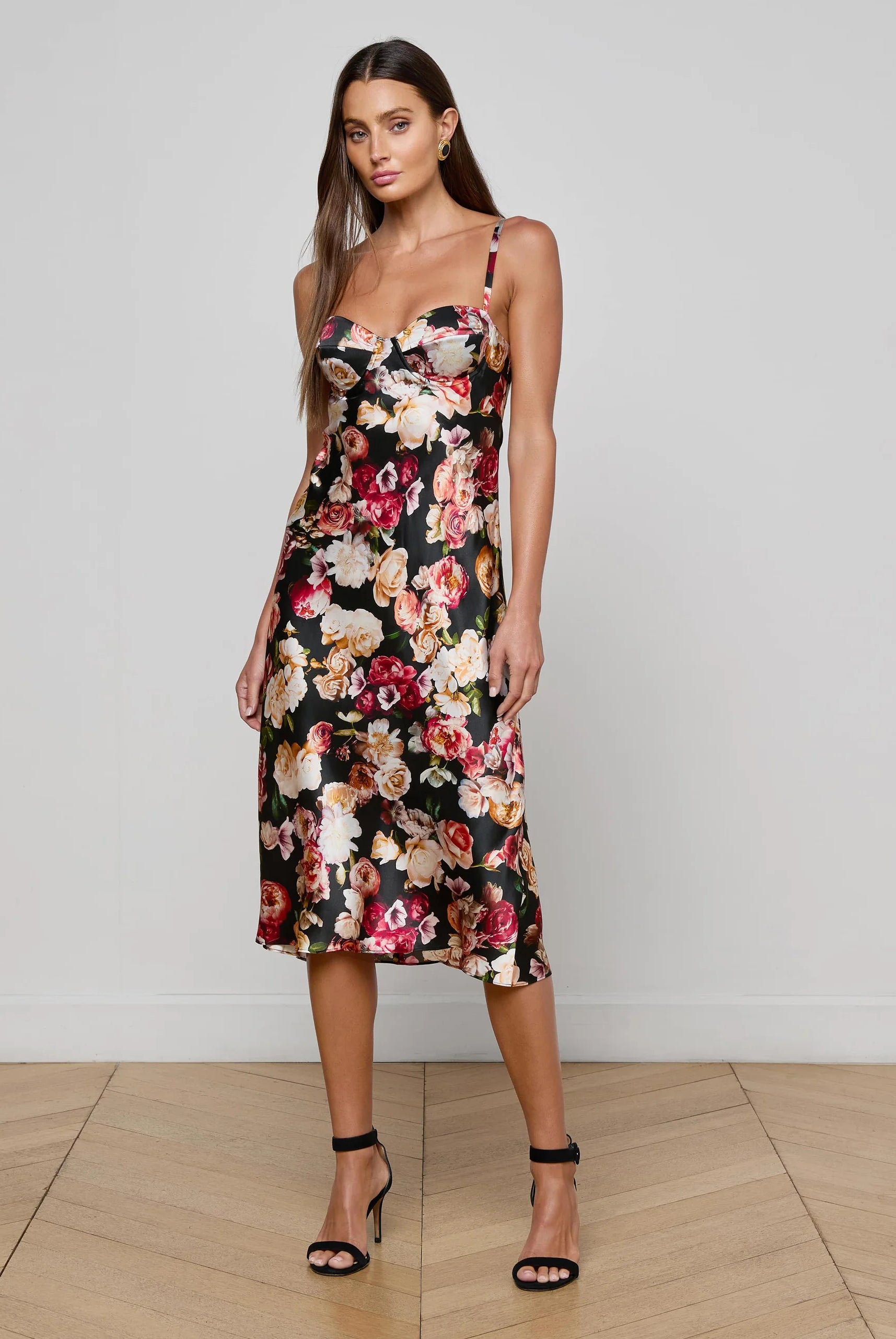 L'Agence Women's Solay Silk Slip Dress