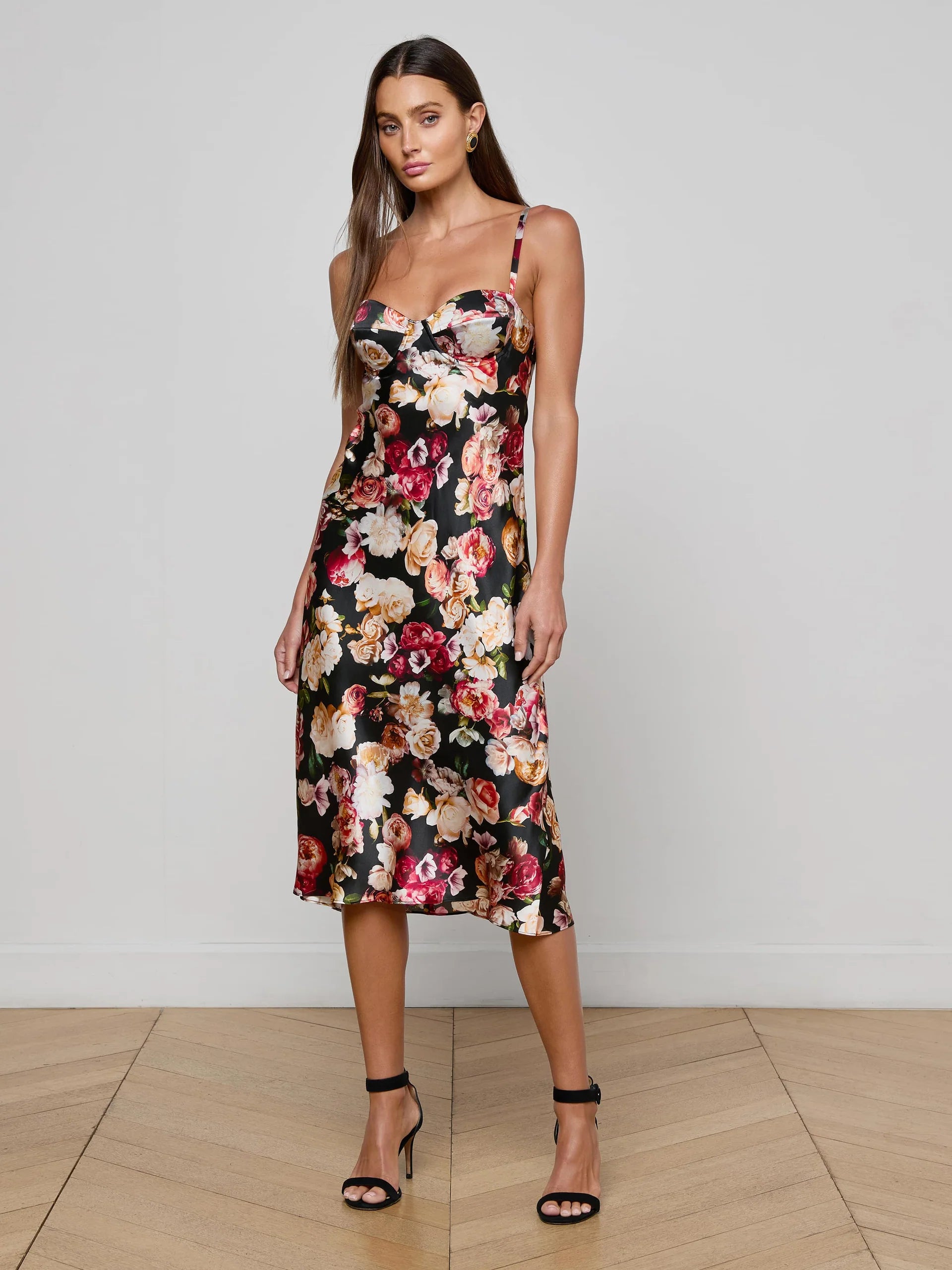 L'Agence Women's Solay Silk Slip Dress