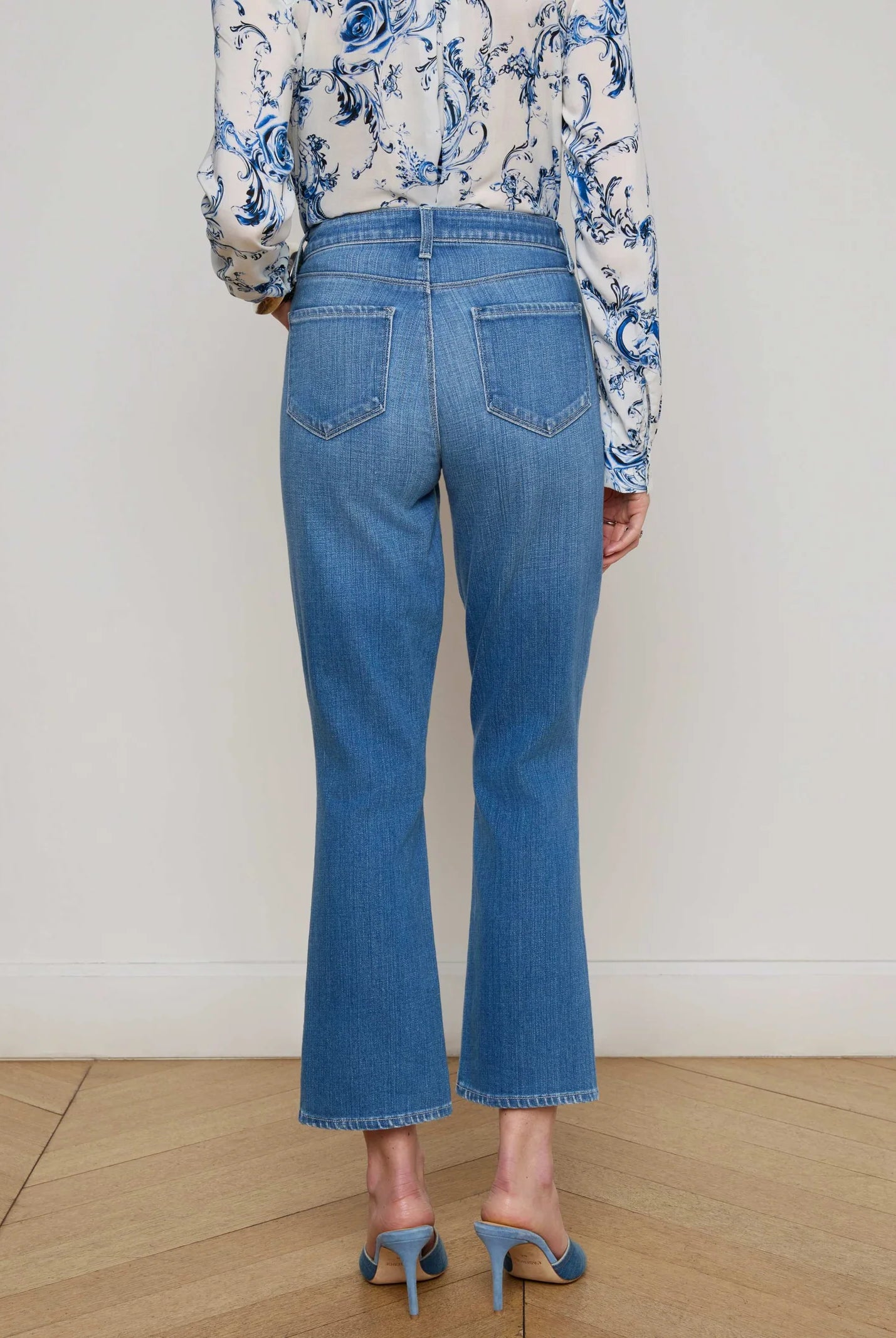 L'Agence Women's Tati Cropped Micro Boot Jean