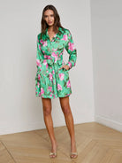 L'Agence Women's Virlen Satin Shirt Dress