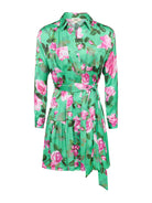 L'Agence Women's Virlen Satin Shirt Dress