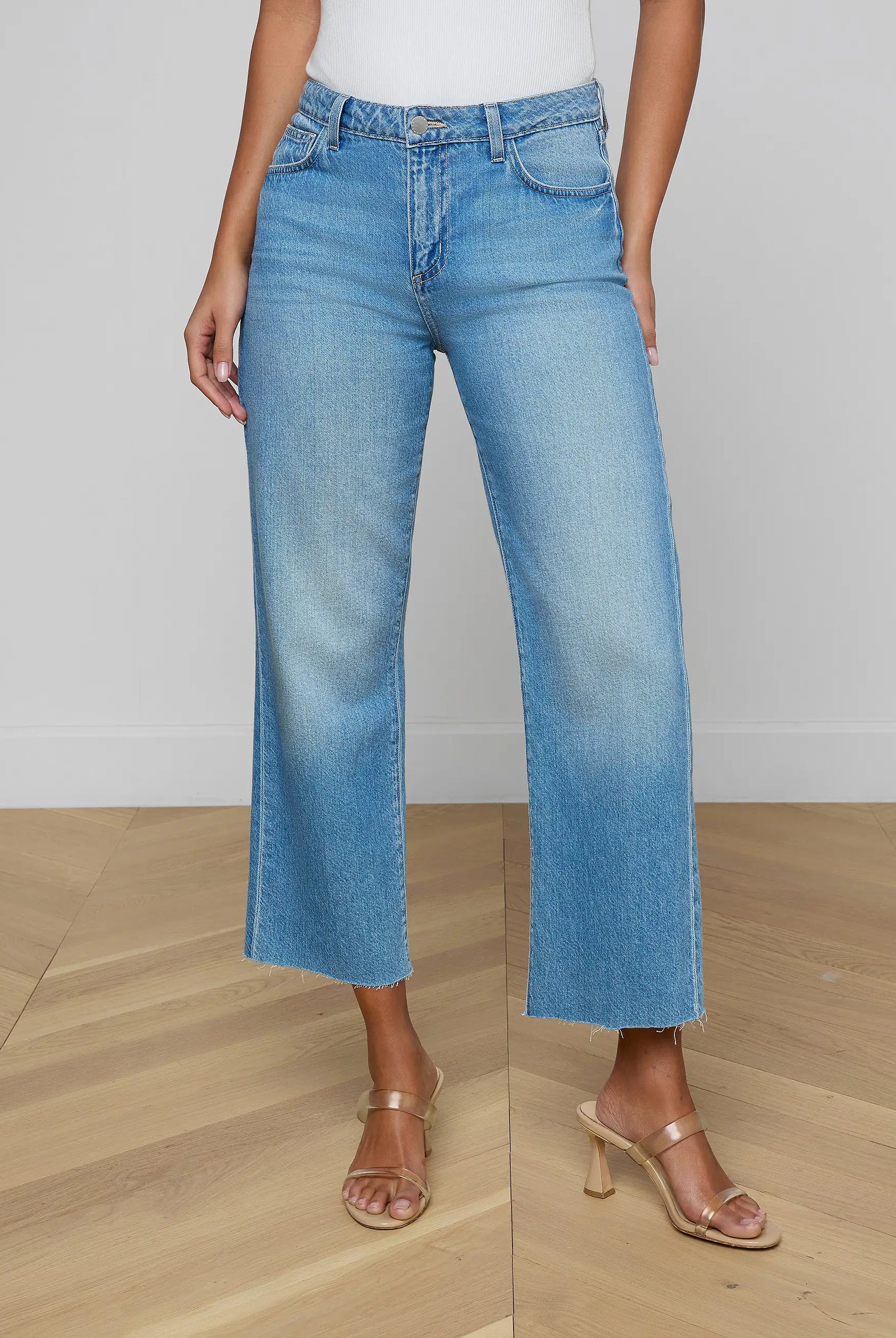 L'Agence Women's Wanda Cropped Wide-Leg Jean