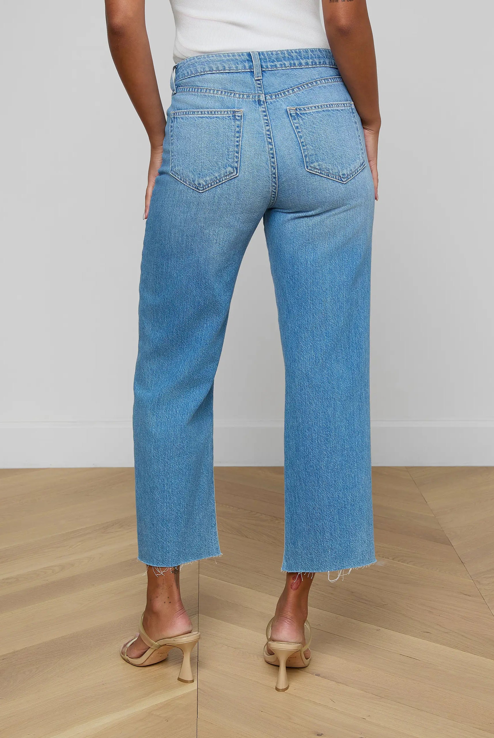 L'Agence Women's Wanda Cropped Wide-Leg Jean