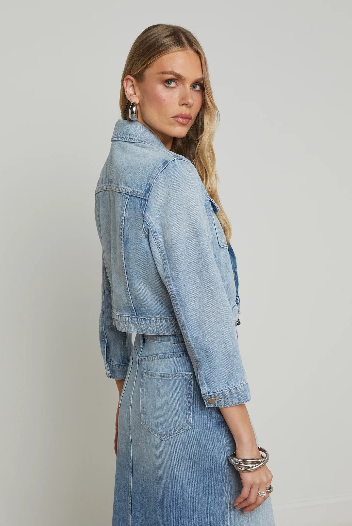 L'agence Women's Koda Cropped Denim Jacket