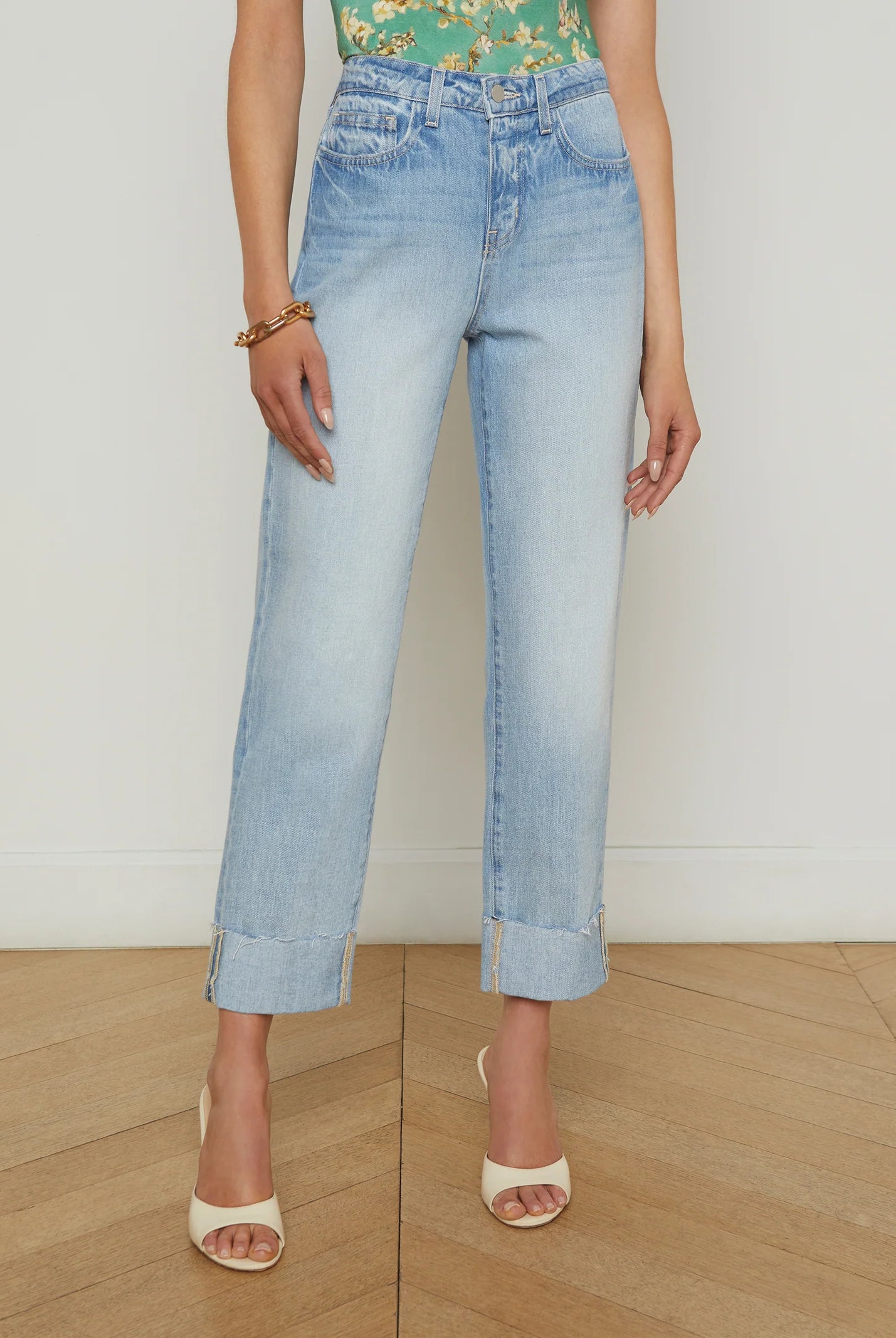 L'agence Women's Maribel Cuffed Straight-Leg Jean
