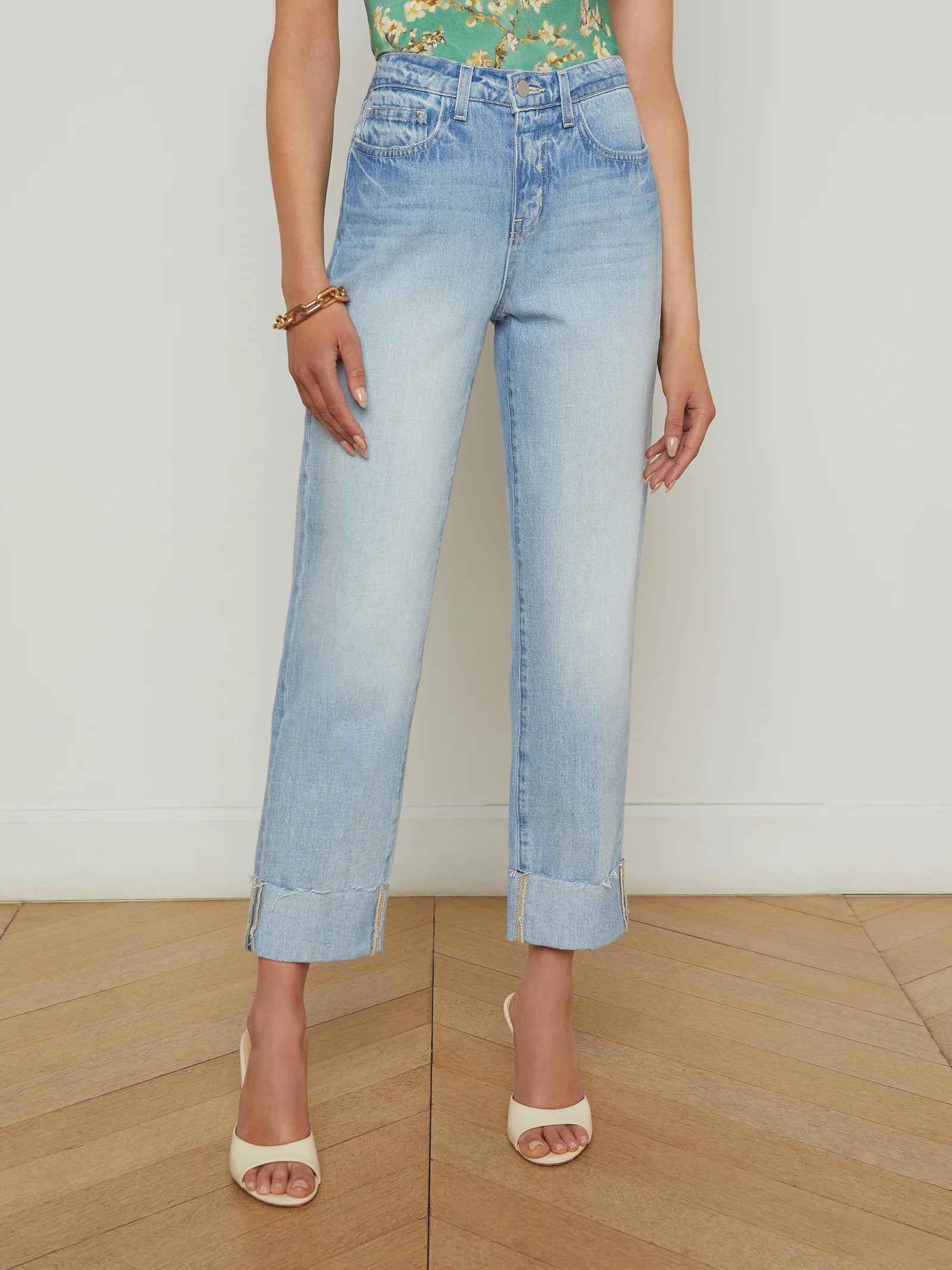 L'agence Women's Maribel Cuffed Straight-Leg Jean