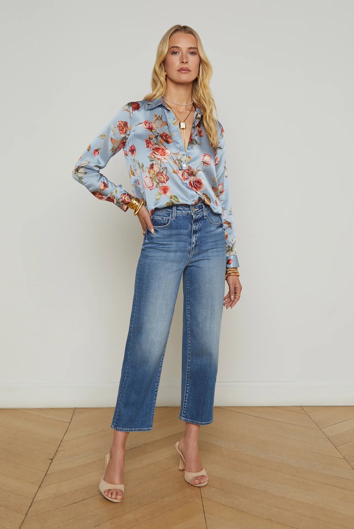 L'agence Women's Tyler Silk Blouse